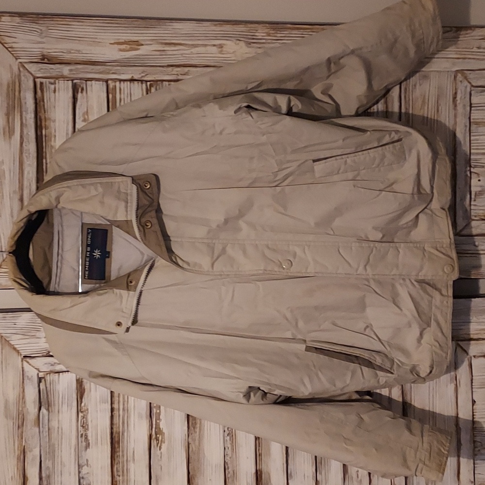 Coat, Mens, Size L, Beige, Members Only
